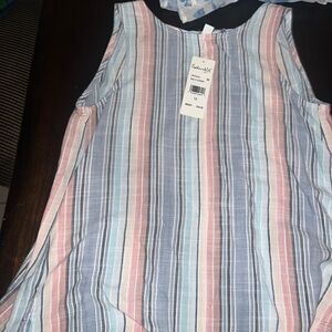 Splendid Striped Kids Dress - Pink, Blue, and White